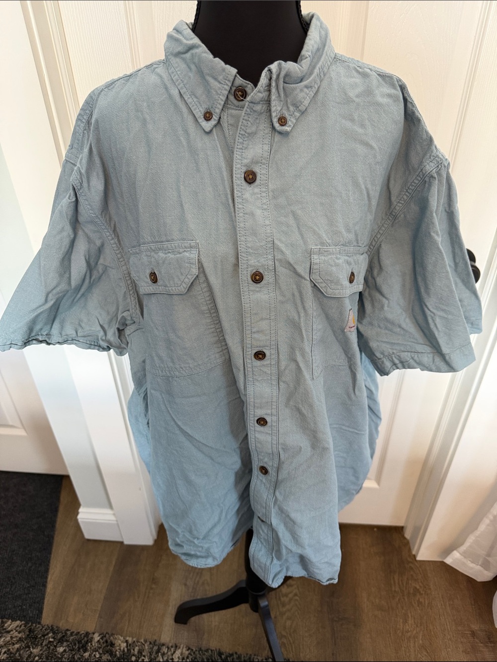 Carhartt Light Blue Button-Up Work Shirt